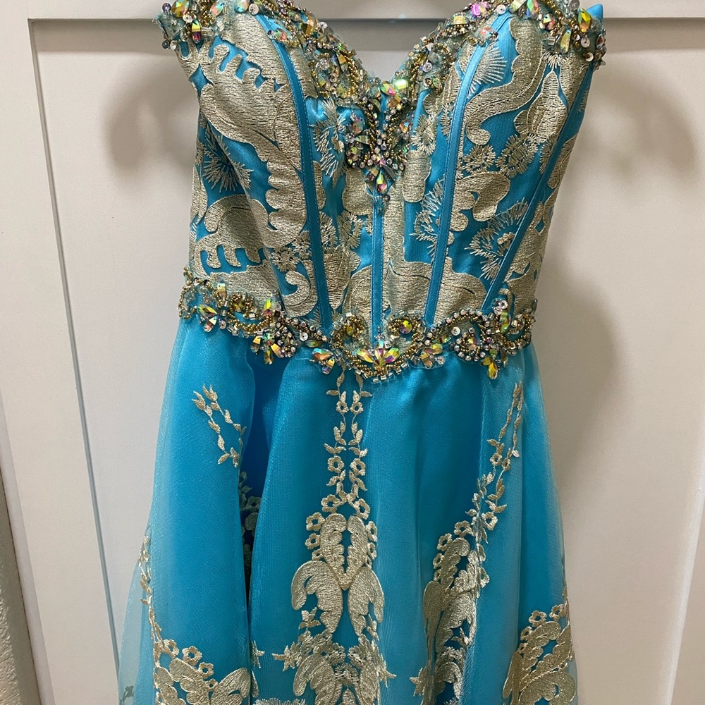 Tony Bowls Sexy Short dress lots of bling & Embroidery.